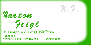 marton feigl business card